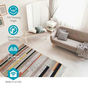 SmartLife Innenkamera | Wi-Fi | 3MP Full HD 1296p | Cloud Storage (optional) / microSD (not enthalten) / Onvif | mit Bewegungssensor | Nachtsicht | Weiss
