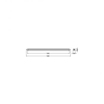 LEDVANCE Feuchtraumleuchte DP COMPACT 1500, 31W, 3000K, IP66, 3800lm (4058075424265)