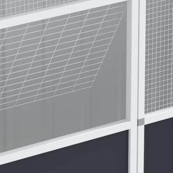 Voliere Anthrazit 215x78x200 cm Verzinkter Stahl