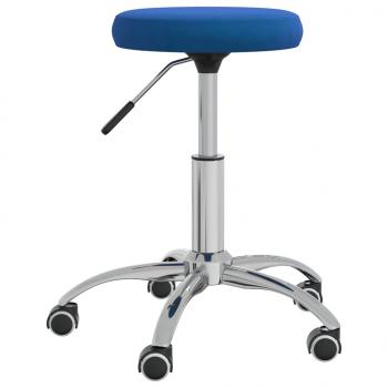Bürostuhl Drehbar Blau Samt
