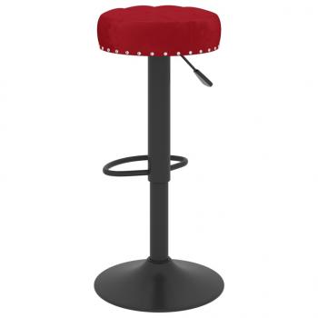 Barhocker 2 Stk. Weinrot Samt