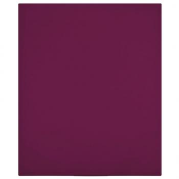 Spannbettlaken Jersey Bordeauxrot 100x200 cm Baumwolle