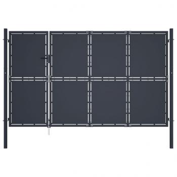 Gartentor Stahl 350 x 175 cm Anthrazit