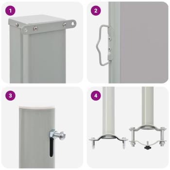 Ausziehbare Seitenmarkise 120x300 cm Grau