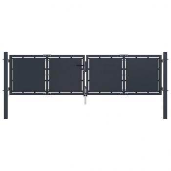 ARDEBO.de - Gartentor Stahl 300×100 cm Anthrazit