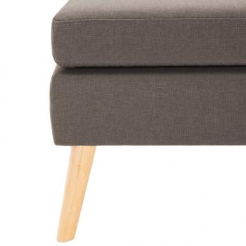 Fußhocker Taupe Stoff