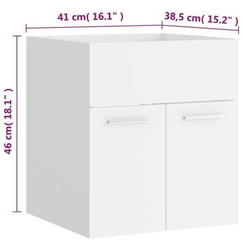 Badmöbel-Set Weiß Holzwerkstoff