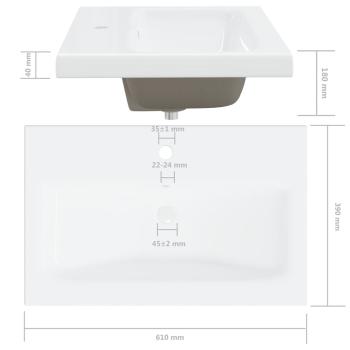Badmöbel-Set Schwarz Holzwerkstoff