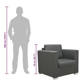 Sessel Dunkelgrau Stoff