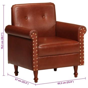 Sessel Braun Echtleder