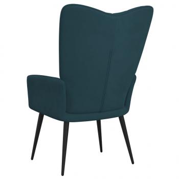 Relaxsessel Blau Samt