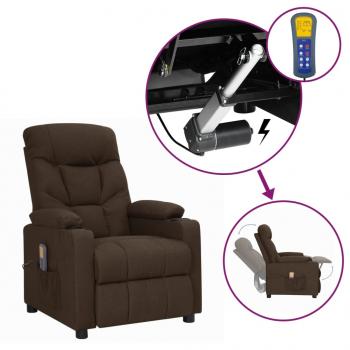 ARDEBO.de - Massagesessel mit Aufstehhilfe Dunkelbraun Stoff