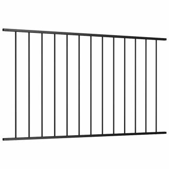 Zaunfeld Pulverbeschichteter Stahl 1,7 x 0,75 m Schwarz