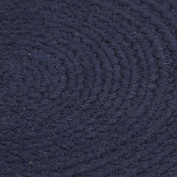 Tischsets 4 Stk. Marineblau 38 cm Rund Baumwolle