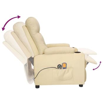 Massagesessel Elektrisch Creme Stoff