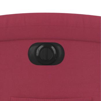 Relaxsessel Elektrisch Weinrot Samt