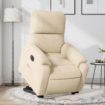 ARDEBO.de - Relaxsessel mit Aufstehhilfe Elektrisch Creme Mikrofasergewebe