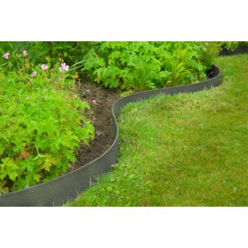 ARDEBO.de - Nature Rasenkante Strukturiert 0,12x24 m 5 mm Grau