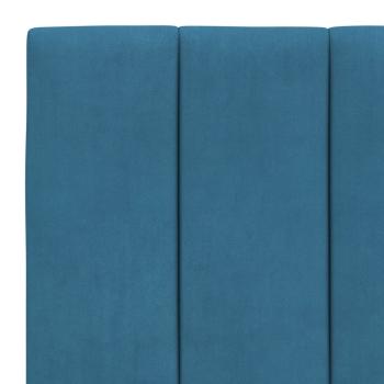 Bett mit Matratze Blau 90x190 cm Samt