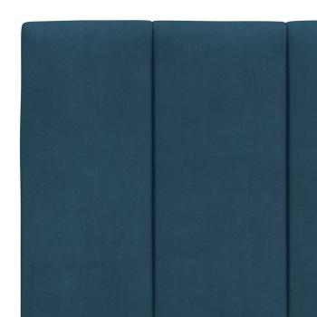 Bett mit Matratze "Hanko" Blau 200x200 cm Samt