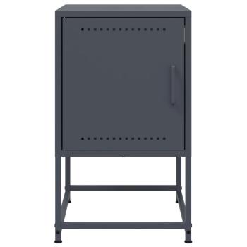 Nachttische 2 Stk. Anthrazit 36x39x60,5 cm Stahl