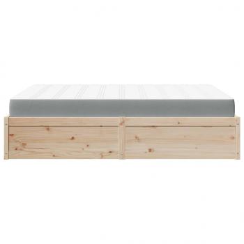 Bett mit Matratze 160x200 cm Massivholz Kiefer