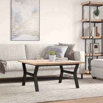 Couchtisch Y-Gestell 90x90x45,5cm Massivholz Kiefer & Gusseisen