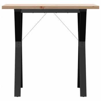 Esstisch Y-Gestell 80x50x75,5 cm Massivholz Kiefer & Gusseisen
