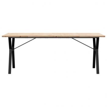 Esstisch Y-Gestell 200x100x75,5cm Massivholz Kiefer & Gusseisen