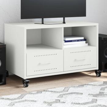 ARDEBO.de - TV-Schrank Weiß 68x39x43,5 cm Stahl