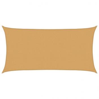 Sonnensegel 160 g/m² Rechteckig Sandfarben 2,5x5 m HDPE