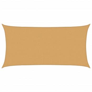 Sonnensegel 160 g/m² Rechteckig Sandfarben 2x4 m HDPE