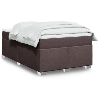 ARDEBO.de - Boxspringbett mit Matratze Dunkelbraun 120x200 cm Stoff