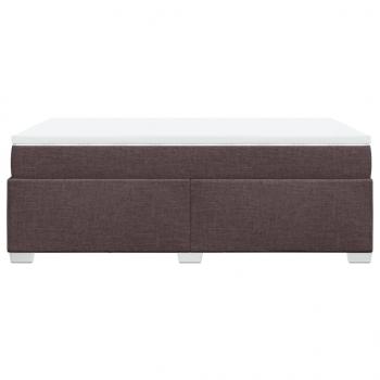 Boxspringbett mit Matratze Dunkelbraun 120x200 cm Stoff