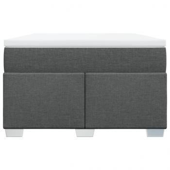 Boxspringbett mit Matratze Dunkelgrau 120x200 cm Stoff