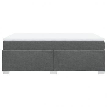 Boxspringbett mit Matratze Dunkelgrau 120x200 cm Stoff