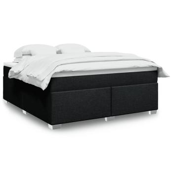 ARDEBO.de - Boxspringbett mit Matratze Schwarz 180x200 cm Stoff