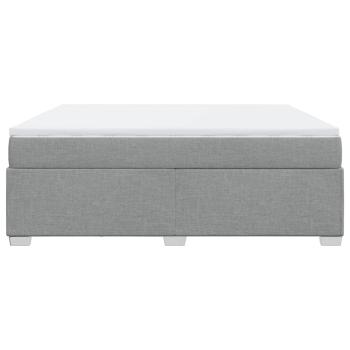 Boxspringbett mit Matratze Hellgrau 180x200 cm Stoff