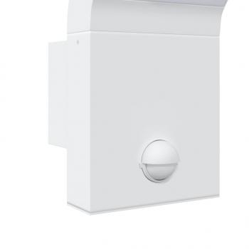 LED-Außenwandleuchten mit Sensor 2 Stk. Weiß Aludruckguss