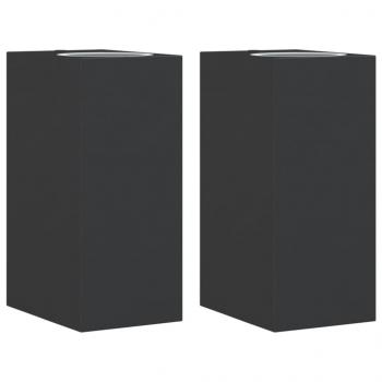 Außenwandleuchten 2 Stk. Schwarz Aluminiumdruckguss