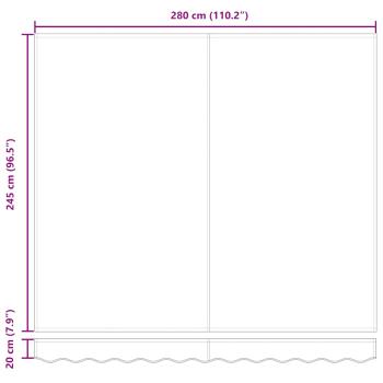 Markise Einziehbar Anthrazit und Weiß 3x2,5 m Stoff & Aluminium