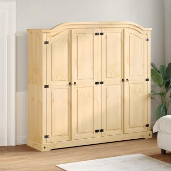 ARDEBO.de - Kleiderschrank Corona 194x52x186 cm Massivholz Kiefer