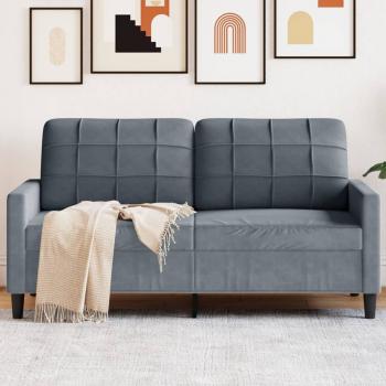 ARDEBO.de - 2-Sitzer-Sofa Dunkelgrau 140 cm Samt