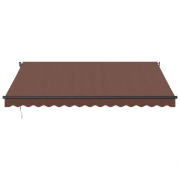 Markise Automatisch mit LEDs Braun 400x350 cm