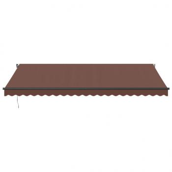 Markise Manuell mit LEDs Braun 500x350 cm