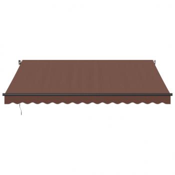 Markise Manuell mit LEDs Braun 400x300 cm