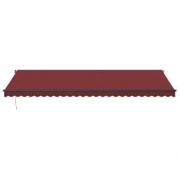Markise Automatisch mit LEDs Weinrot 600x300 cm