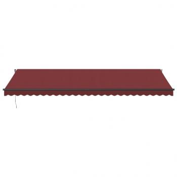 Markise Manuell mit LEDs Weinrot 600x300 cm