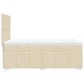 Boxspringbett mit Matratze Creme 90x200 cm Stoff