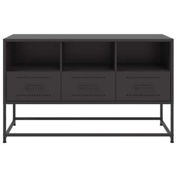TV-Schrank Schwarz 100,5x39x60,5 cm Stahl